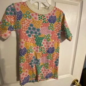 Hanna Andersson Girls 130cm Sz 8 Bright Floral Pajama Short Set! Excellent Cond